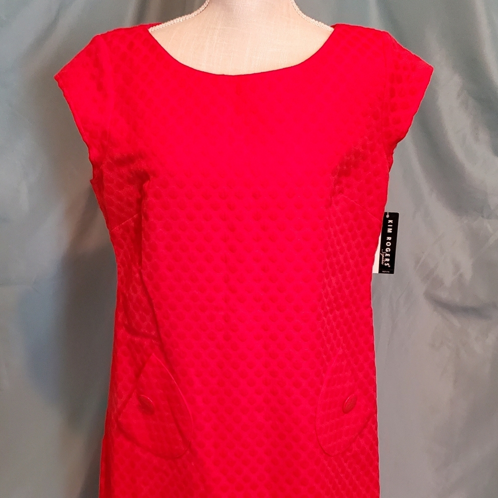 Red shift dress